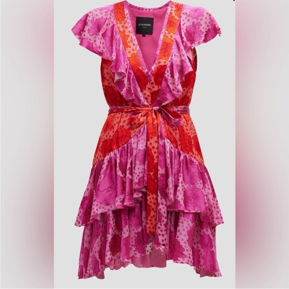 Le Superbe Aurora Flora Lil Flirt Ruffle Mini Dress - Picture 12 of 16